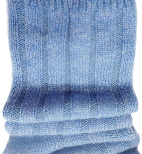 Women's Merino Wool Hiking Socks, Warm Winter Mid-Calf Socks, Cushioned Compression Work Socks, Moisture-Wicking Socks, 5-Pair Pack - Image 2